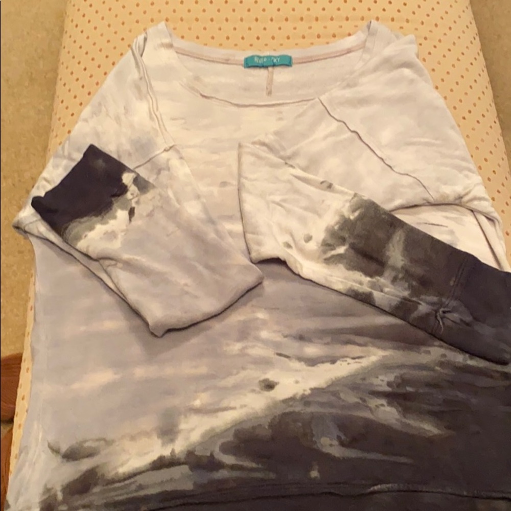 Warm River + Sky long sleeve knit top